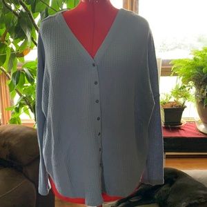 Blue long sleeve top